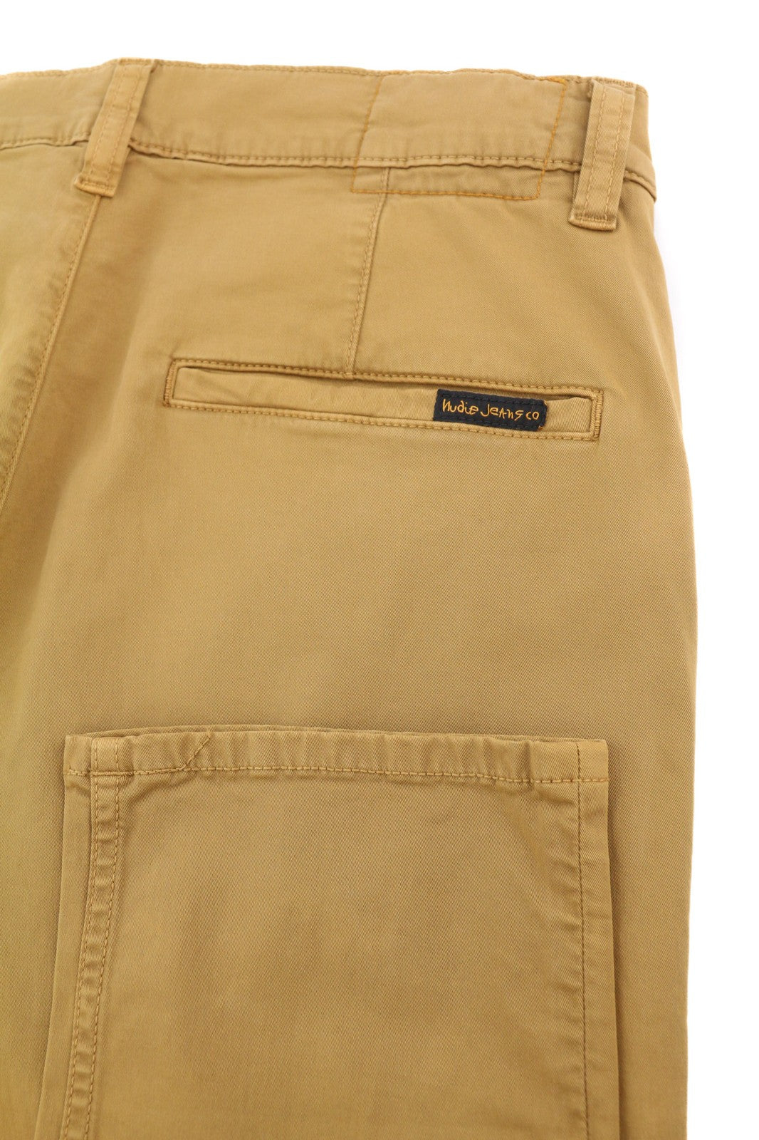 NUDIE JEANS Easy Alvin Men's W30/L30 Camel Chino Slim Zipper Pocket Trousers