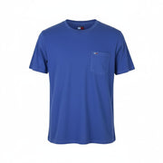 TOMMY HILFIGER Slim Washed Pocx Men T-Shirt L Blue Crew Neck Tricot Short Sleeve