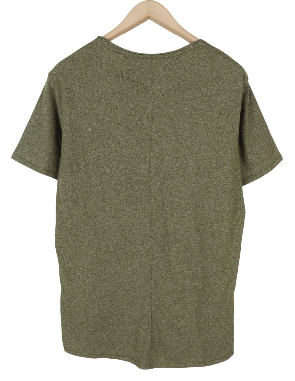 TOMMY HILFIGER Slim Jaspe C Ne Men T-Shirt 2XL Olive Green Melange Crew Neck