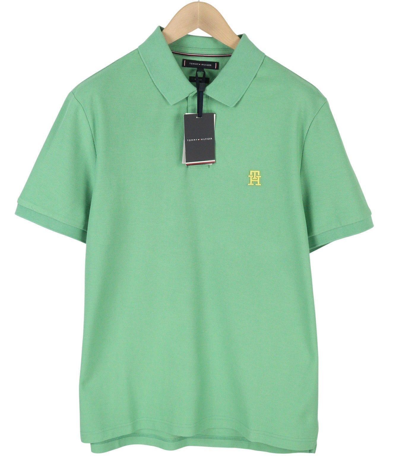 TOMMY HILFIGER Reg Polo Men Polos XL Fort Green Regular Fit Logo Short Sleeve