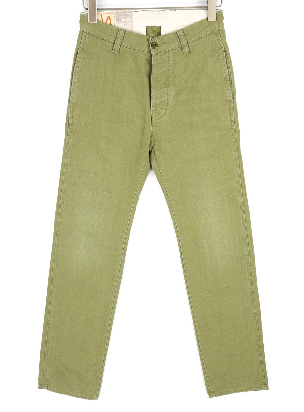 NUDIE JEANS Loose Alvar Women's W26/L32 Beech Green Washed Button Jeans