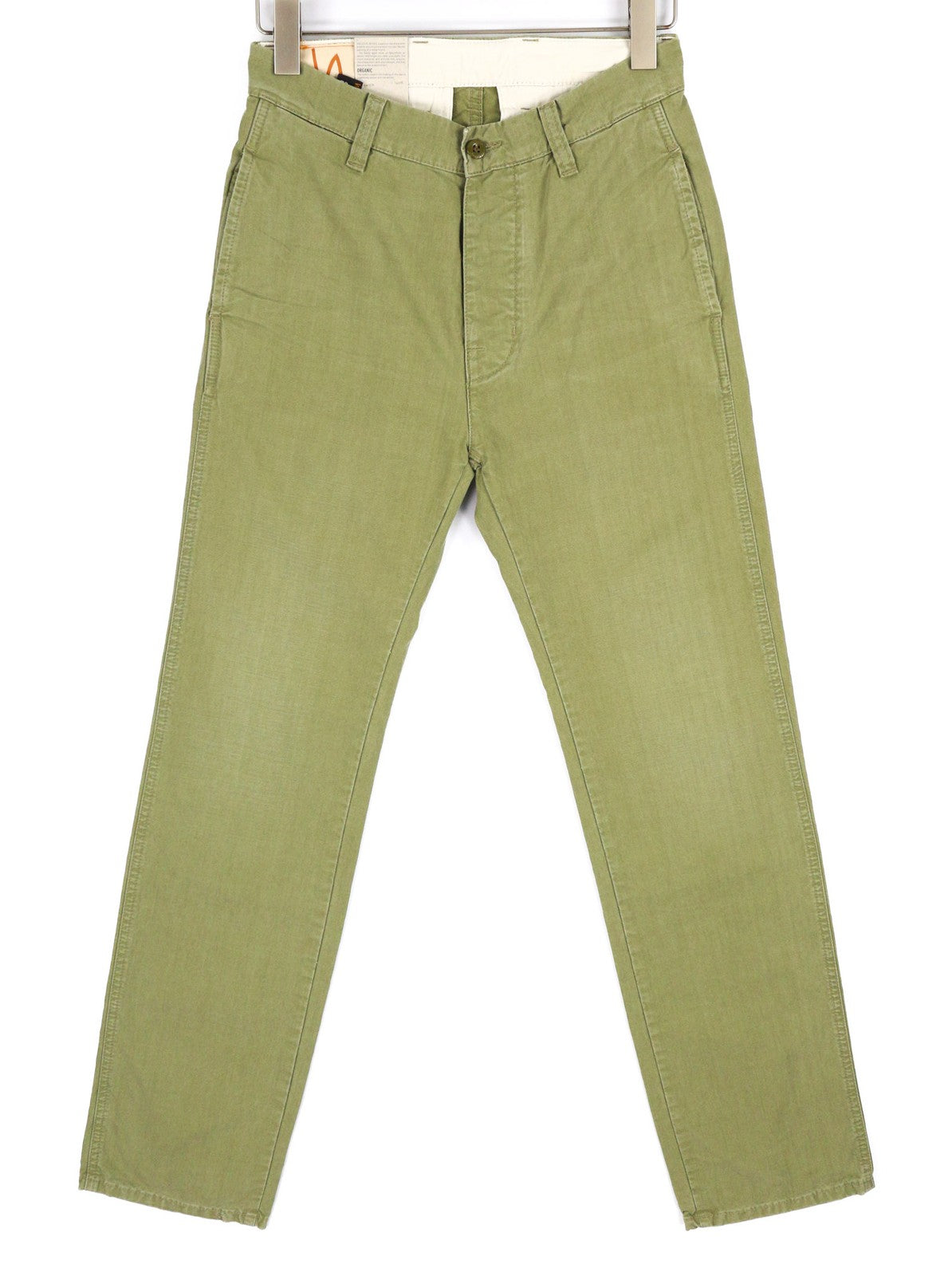 NUDIE JEANS Loose Alvar Women's W27/L32 Beech Green Washed Button Denim
