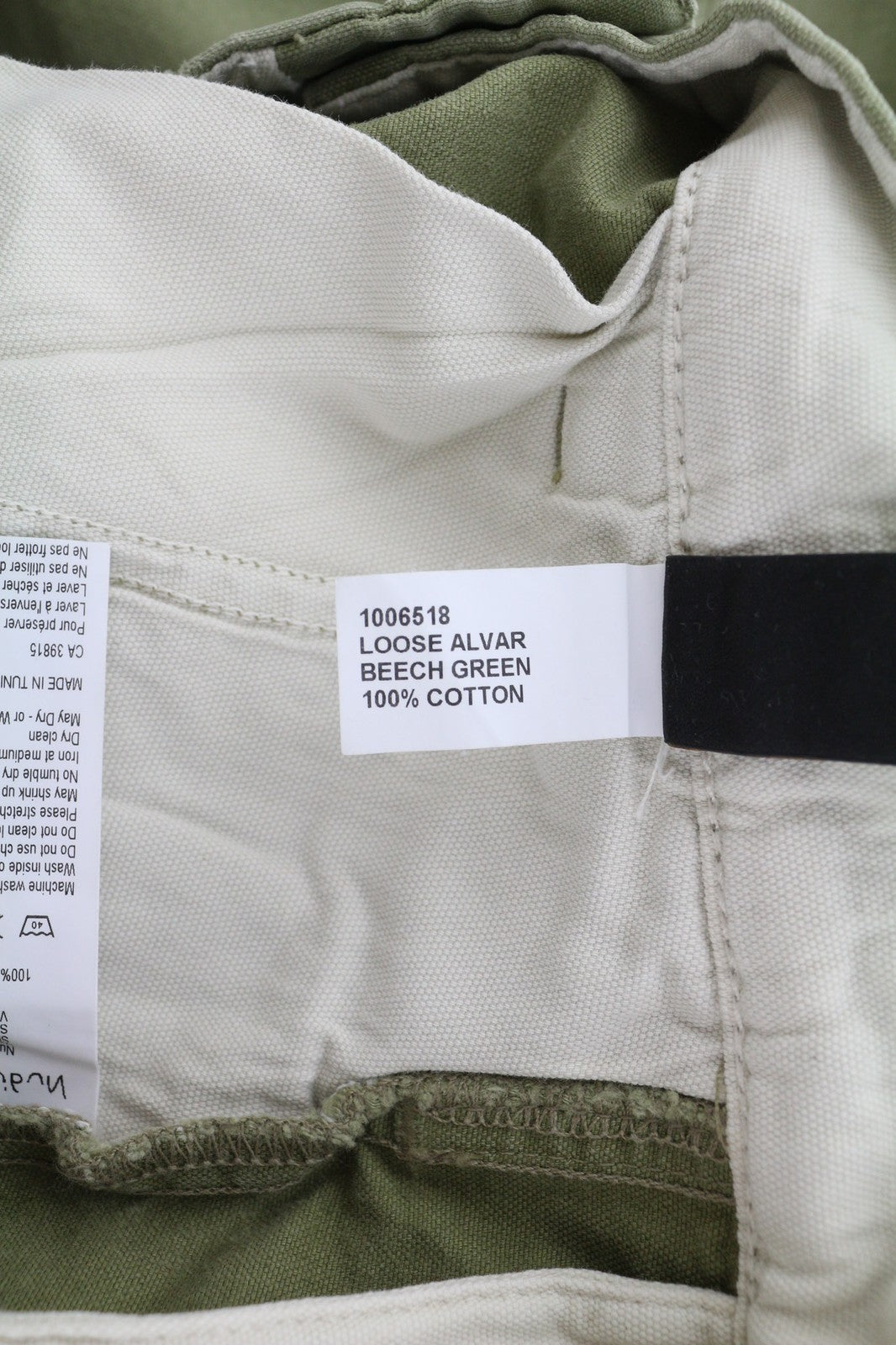 NUDIE JEANS Loose Alvar Women's W27/L32 Beech Green Washed Button Denim