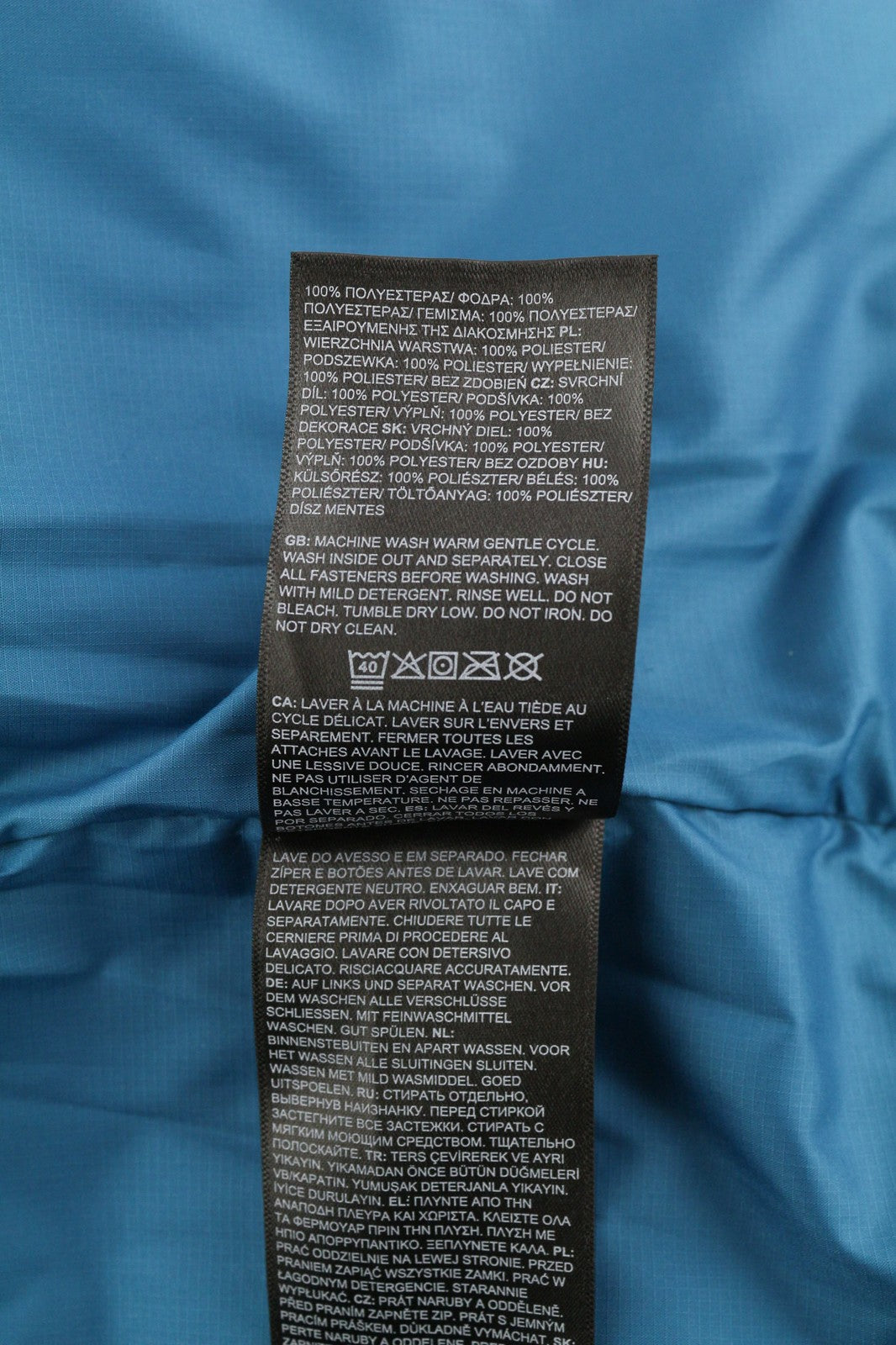 THE NORTH FACE Men's XS Blue Full Zip Hooded Quilted Insulated Jacket