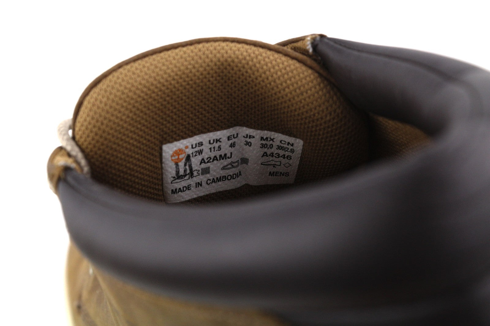 TIMBERLAND A2AMJ Men's EU45/46 Mid Brown Leather Lace Up Logo ReBOTL Boots