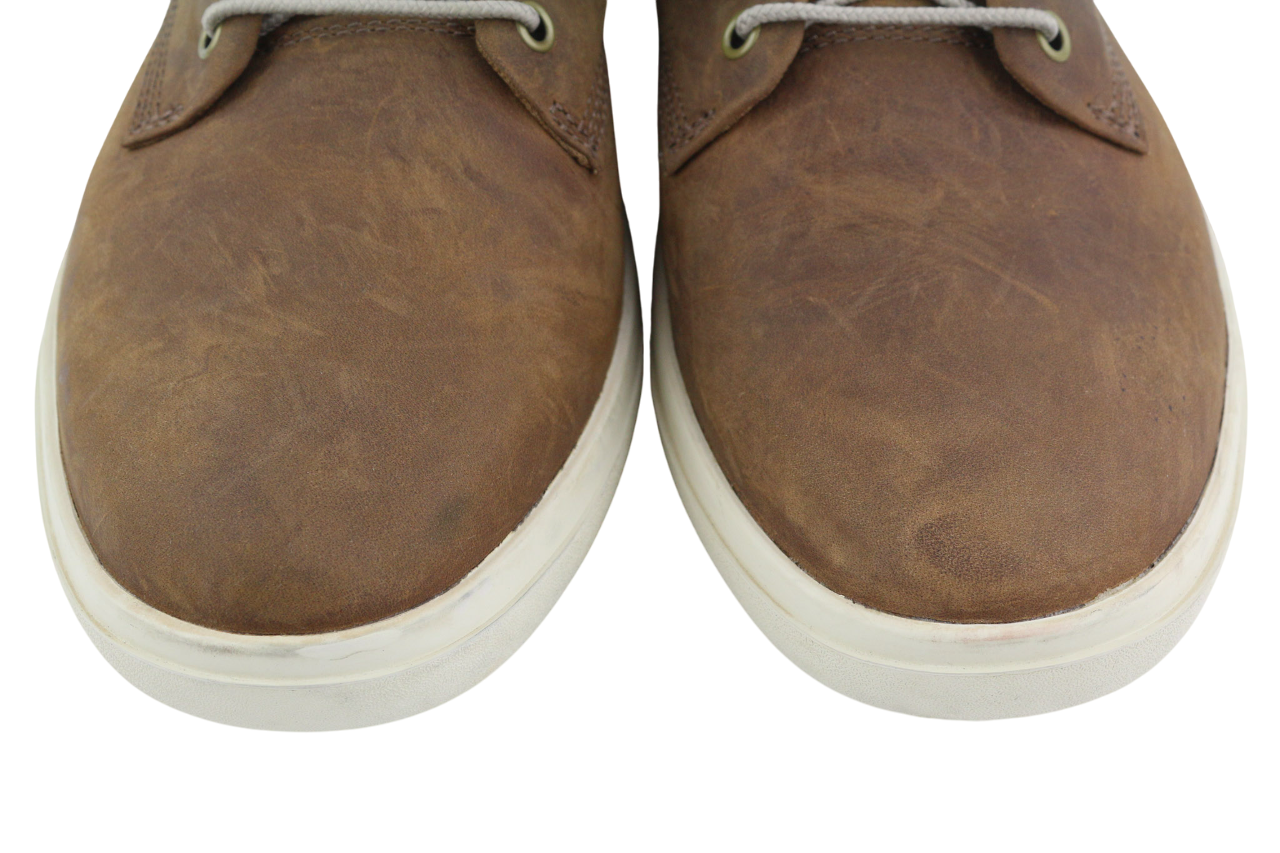 TIMBERLAND A2AMJ Men's EU45/46 Mid Brown Leather Lace Up Logo ReBOTL Boots