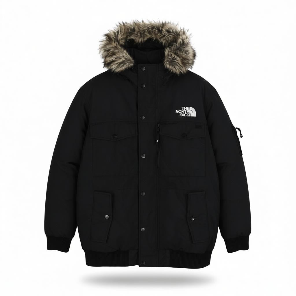 THE NORTH FACE Men's XL Black Hooded Goose Down Insulated DryVent Jacket