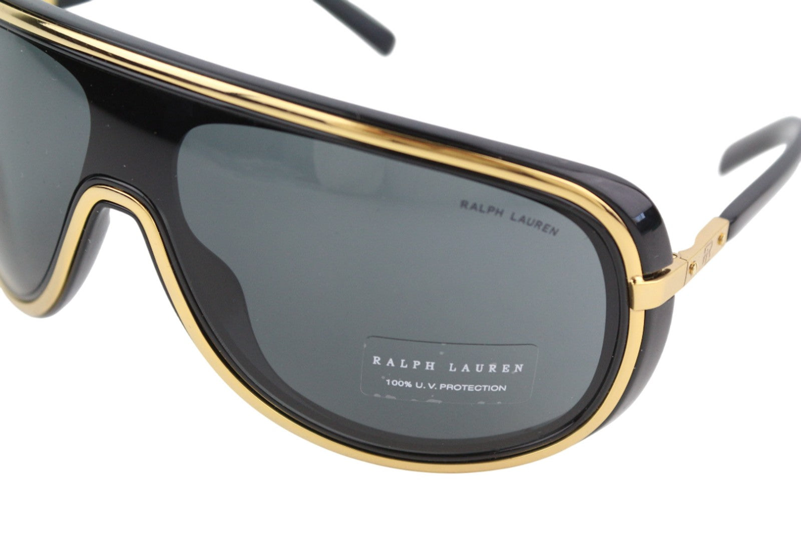 RALPH LAUREN 0RL7069 Men's Sunglasses Shiny Black Grey UV Case and Box RRP185