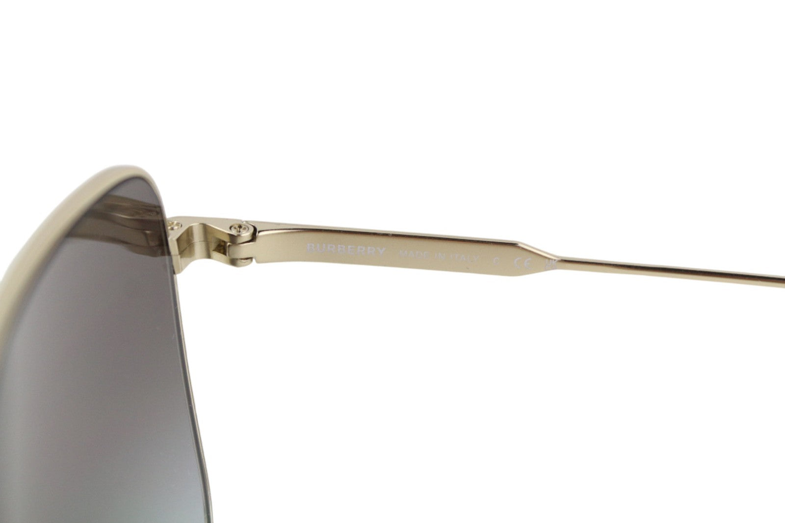 BURBERRY Jude Women's Sunglasses One Size Dark Square Gold Detail Case Box