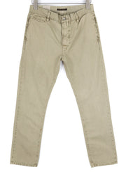 NUDIE JEANS Khaki Regular Men's W29/L30 Beige Chino Button Fly Pocket Trousers