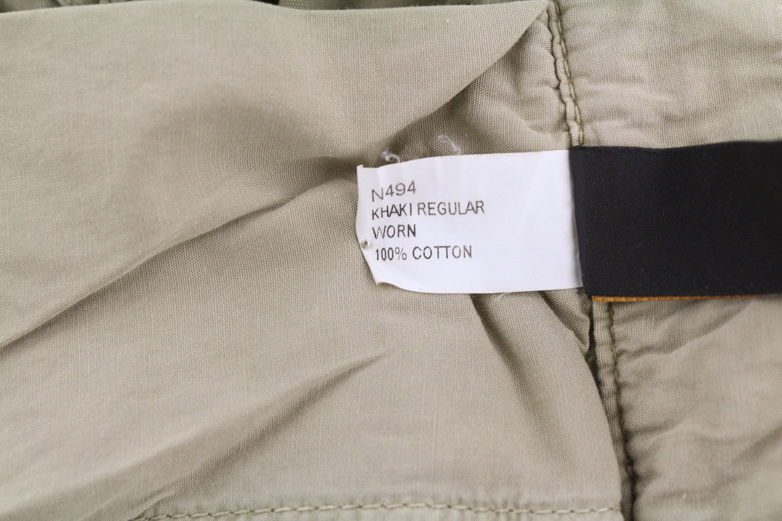 NUDIE JEANS Khaki Regular Men's W29/L32 Beige Chino Button Pocket Logo Pants