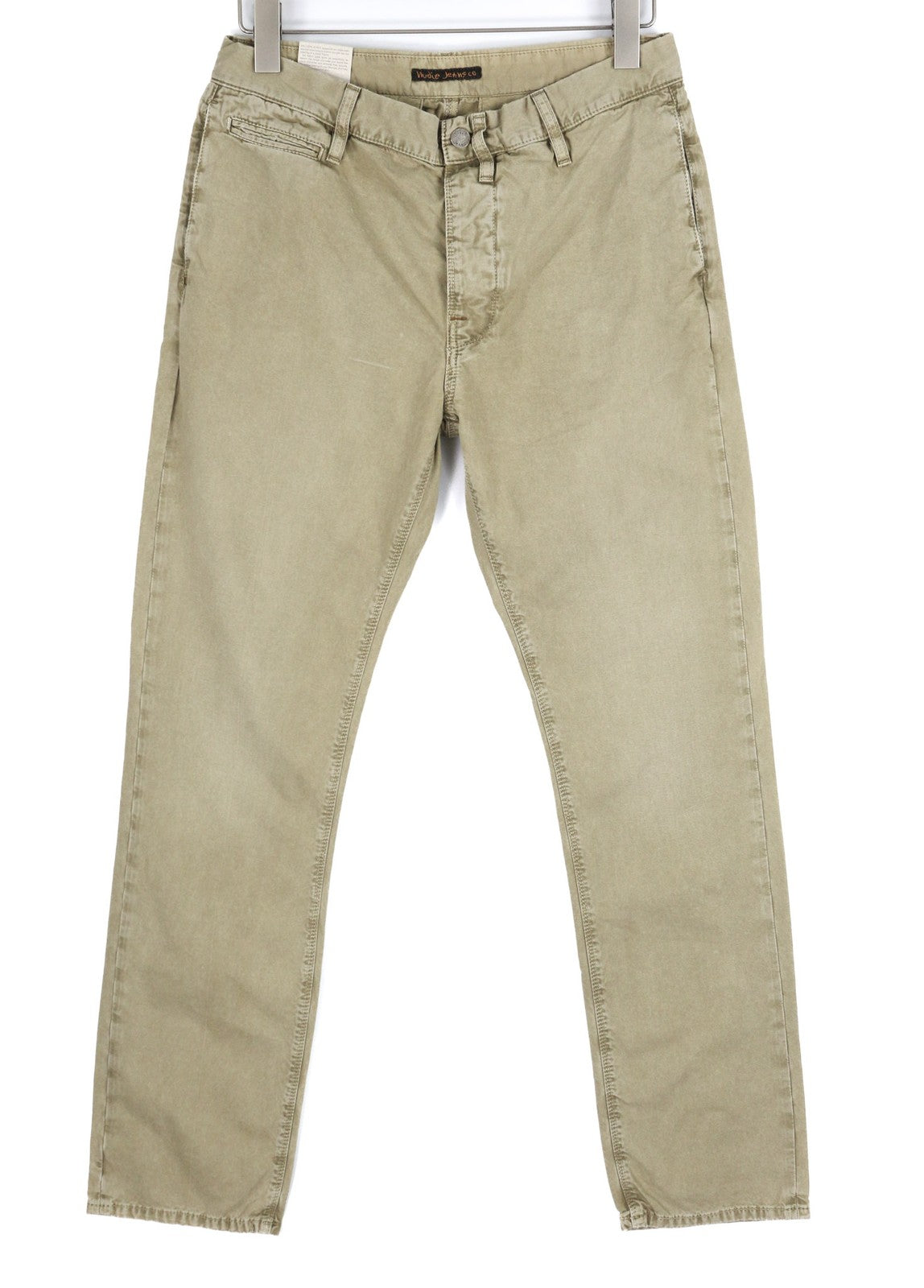 NUDIE JEANS Beige Khaki Men's Trousers W30/L32 Chino Style Button Fly Pockets