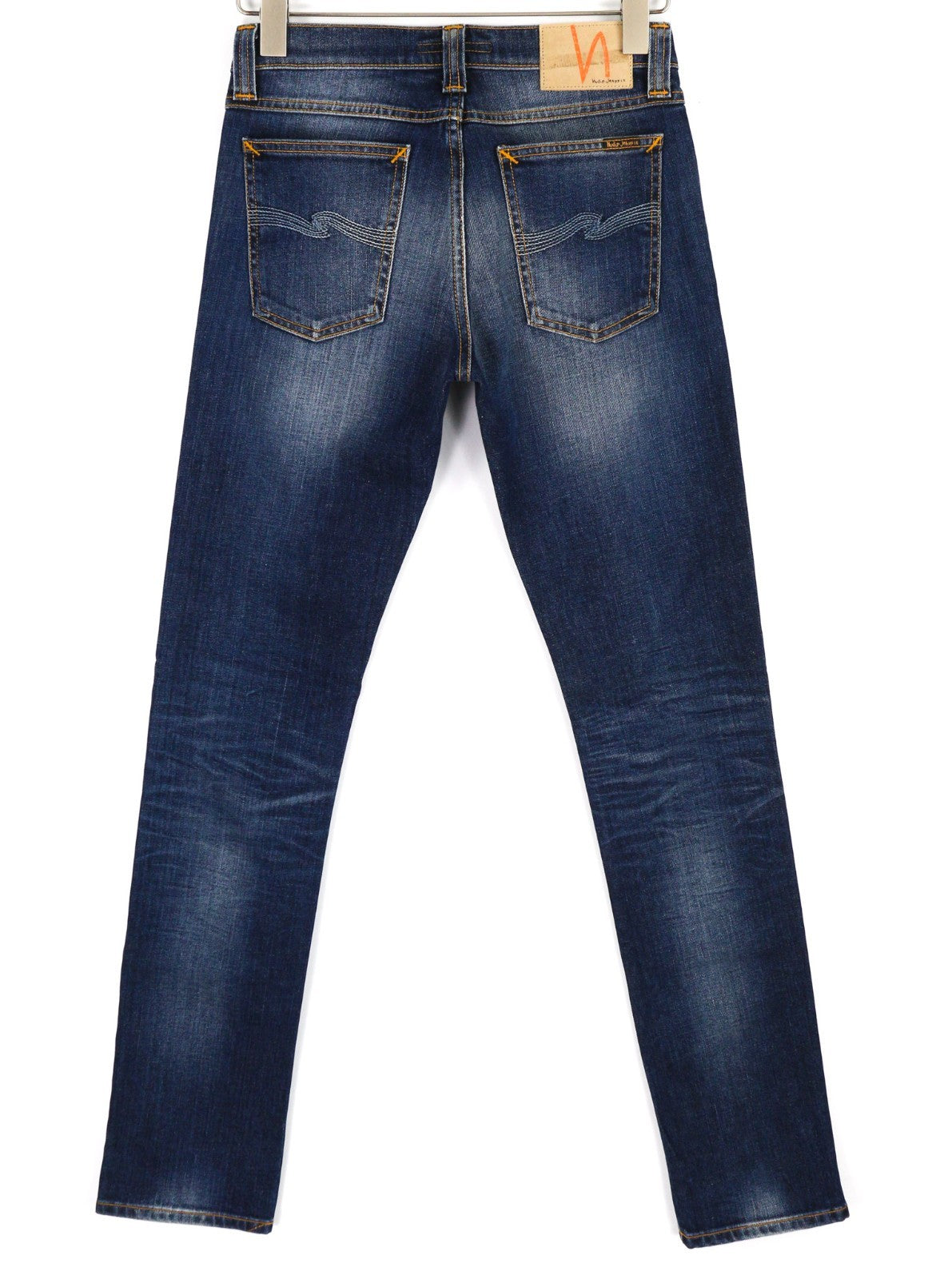 NUDIE JEANS Tube Kelly Men's Jeans W28/L34 Dark Indigo Organic Slim Washed Fit