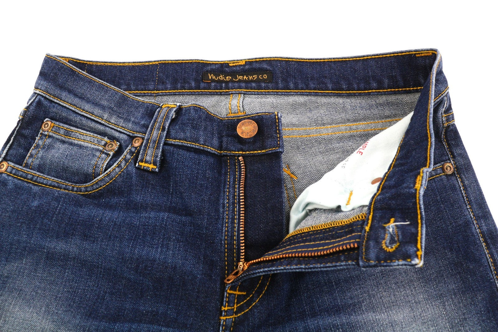 NUDIE JEANS Tube Kelly Men's Jeans W28/L34 Dark Indigo Organic Slim Washed Fit