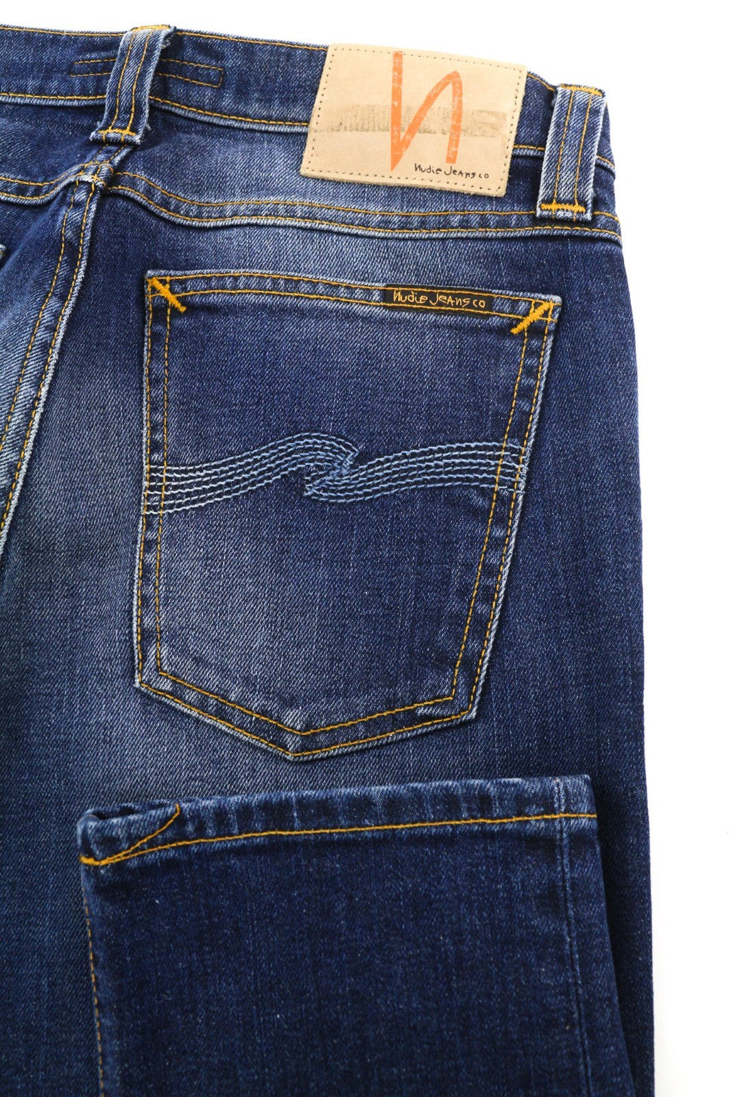 NUDIE JEANS Tube Kelly Men's Jeans W28/L34 Dark Indigo Organic Slim Washed Fit