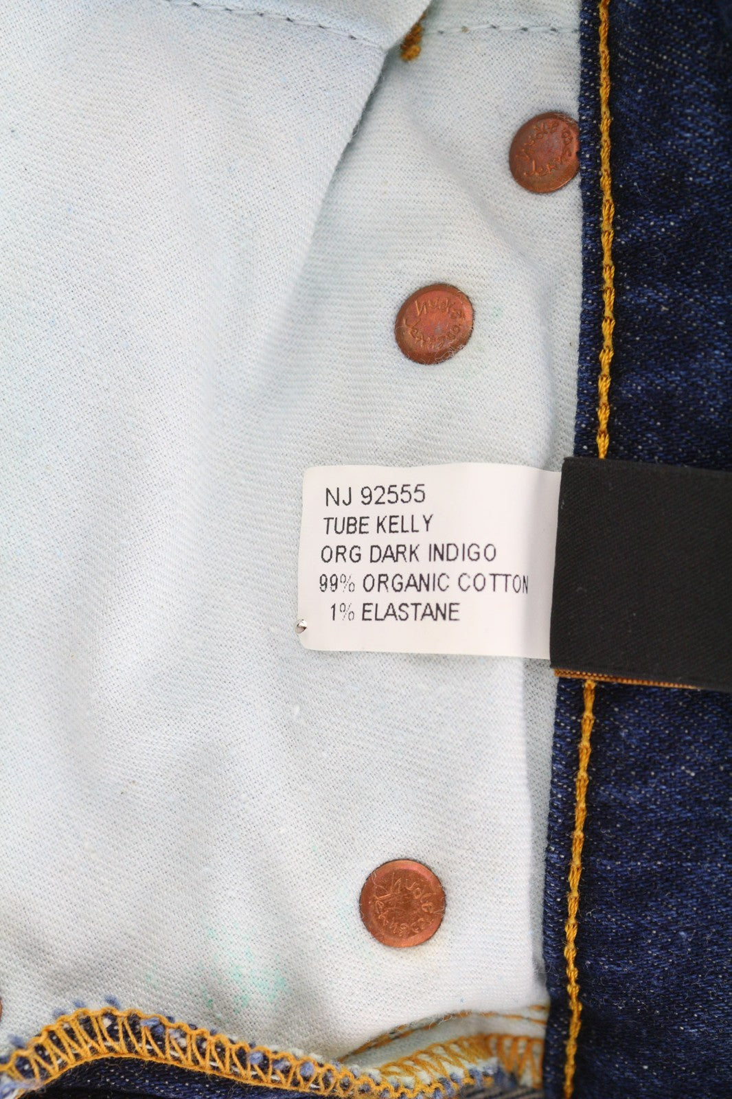 NUDIE JEANS Tube Kelly Men's Jeans W28/L34 Dark Indigo Organic Slim Washed Fit