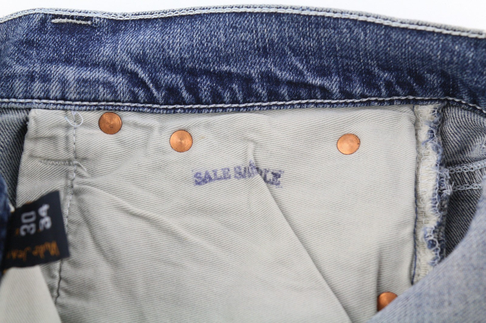 NUDIE JEANS Slim Jim Men's Jeans W30/L34 Eco Wash Organic Blue Zipper Denim