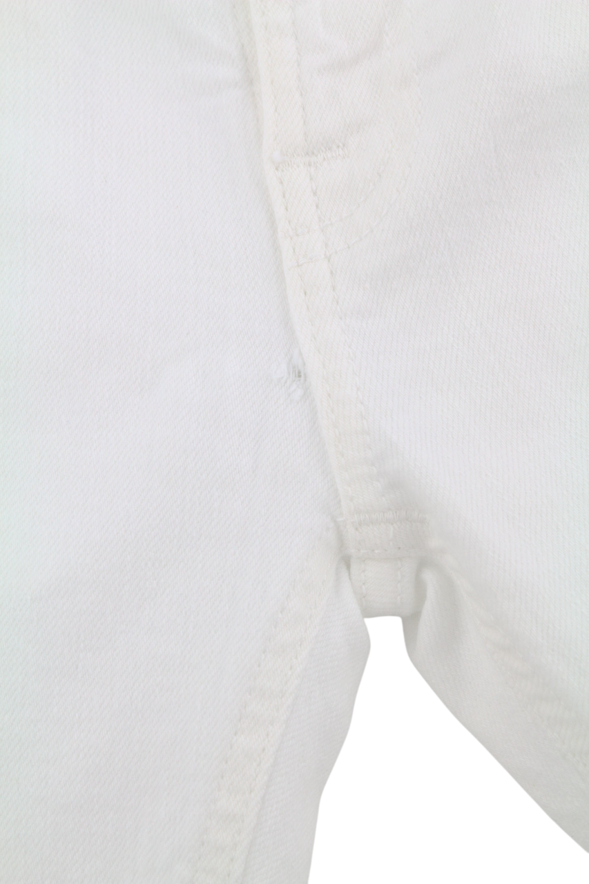 NUDIE JEANS Skinny Lin Men's Jeans W29/L32 Blazing White Denim Zip Logo Finish