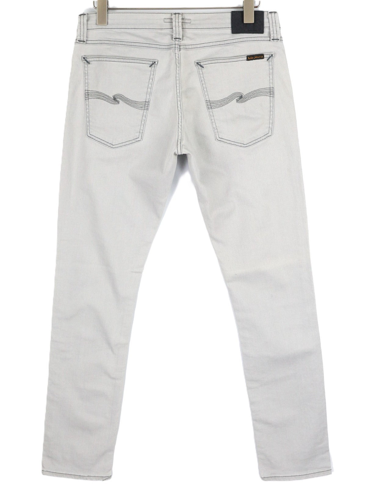 NUDIE JEANS Tight Long John Men's Jeans W34/L34 Cool Grey Slim Organic Light