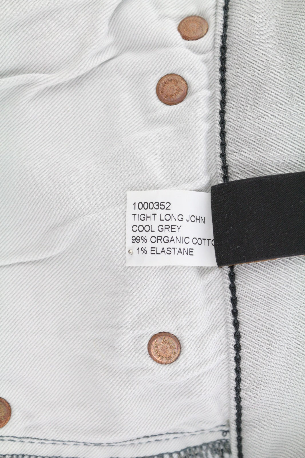 NUDIE JEANS Tight Long John Men's Jeans W34/L34 Cool Grey Slim Organic Light