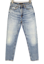 NUDIE JEANS Breezy Britt Women's Jeans W28/L32 Slim Blue Washed Denim Zip Fly