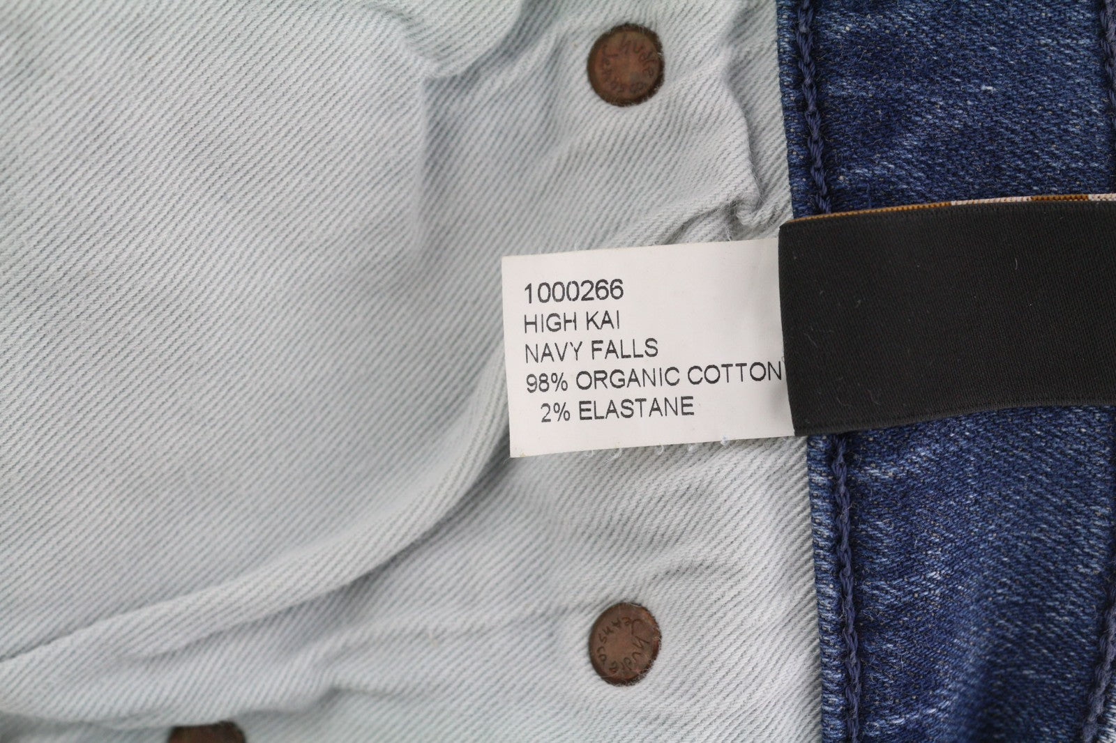 NUDIE JEANS High Kai Men's Jeans W28/L32 Navy Falls Organic Washed Zip Denim