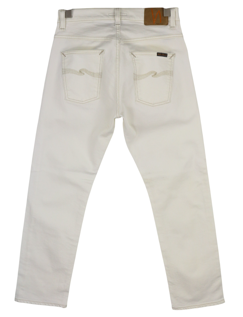 NUDIE JEANS Sleepy Sixten Men's Jeans W28/L30 Ecru Button Fly Straight Denim