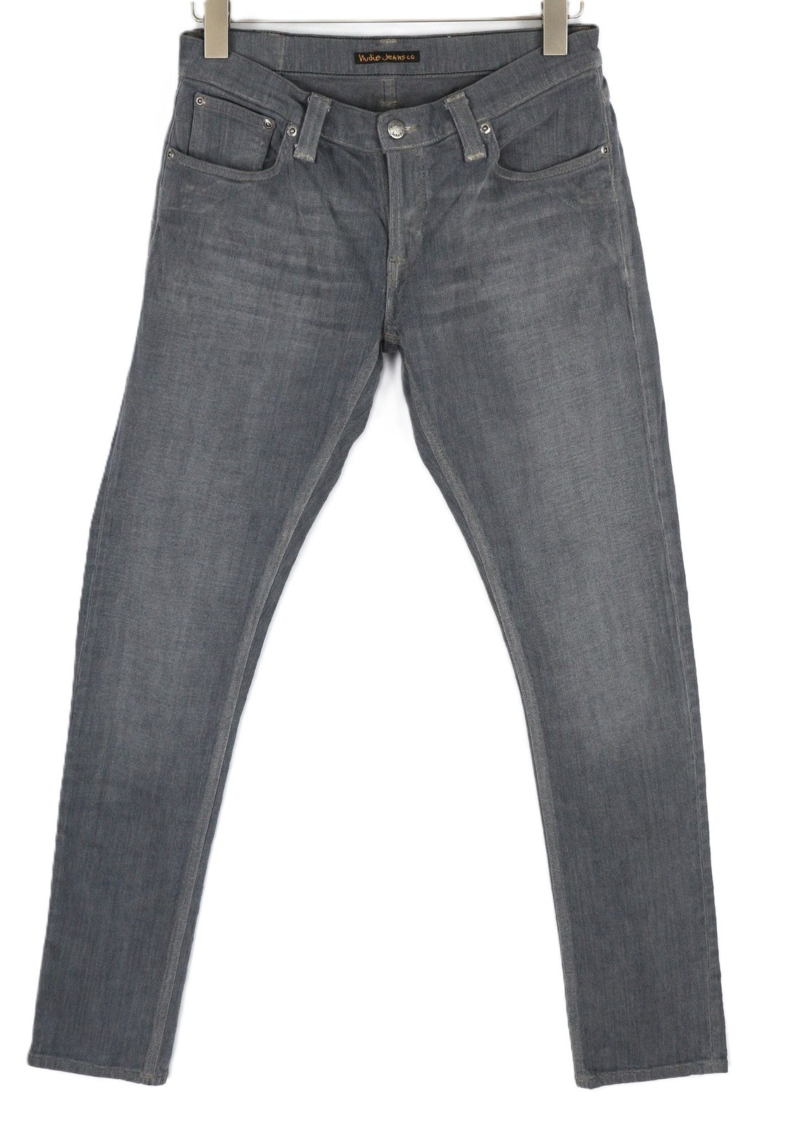 NUDIE JEANS Tight Long John Men's Jeans W30/L32 Charcoal Organic Slim Washed