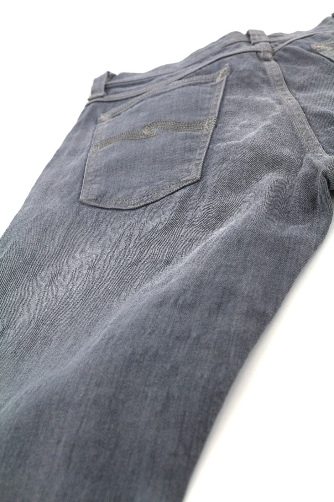 NUDIE JEANS Tight Long John Men's Jeans W32/L32 Charcoal Organic Slim Washed