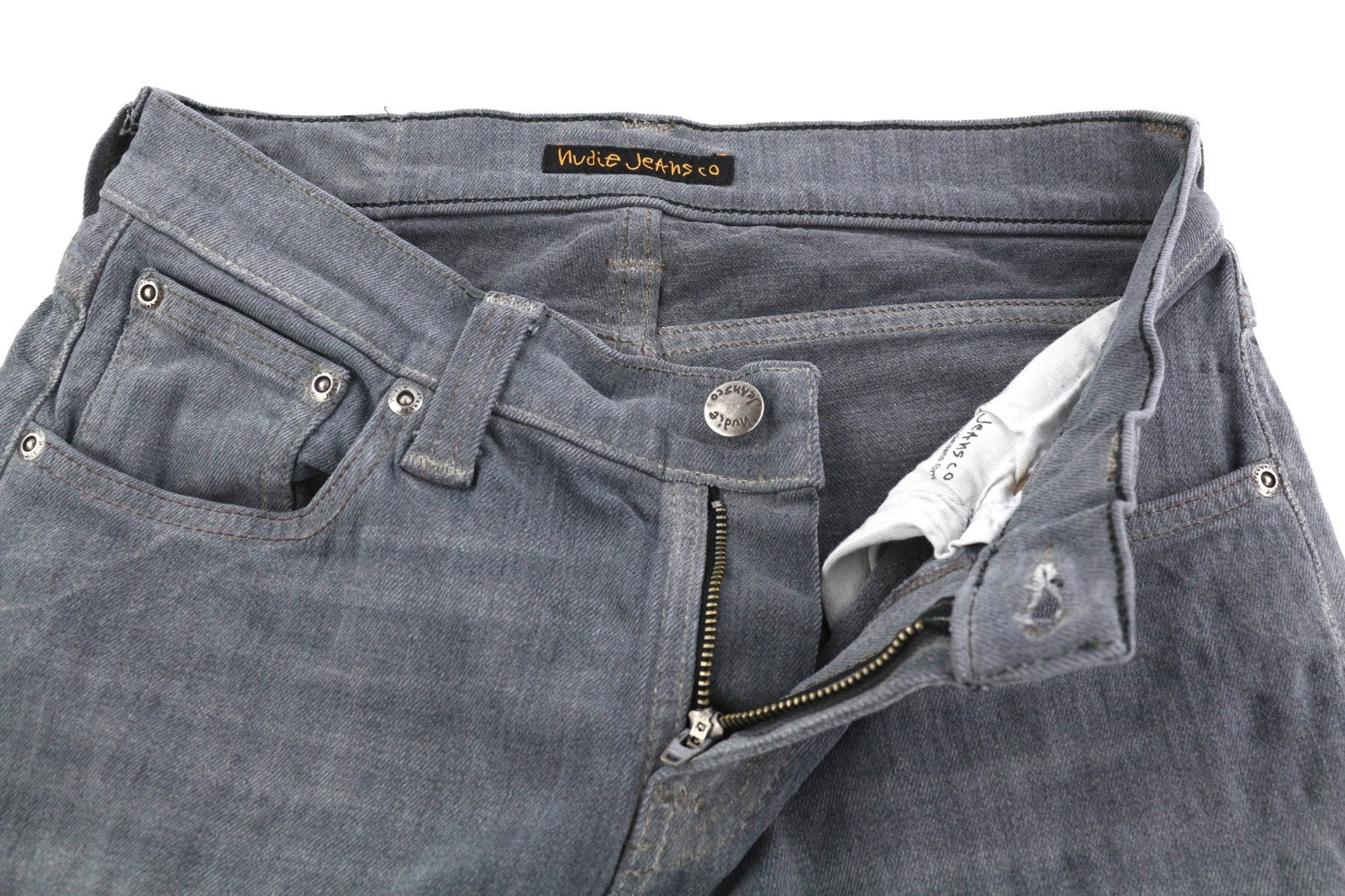 NUDIE JEANS Tight Long John Women's Jeans W27/L32 Charcoal Organic Slim Leg