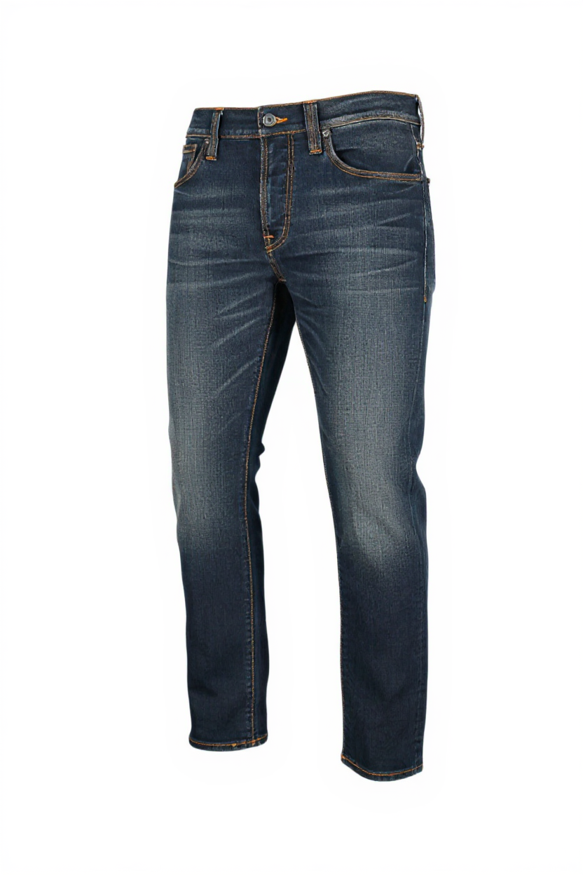 NUDIE JEANS Thin Finn Men's Jeans W31/L32 Grey Authent Washed Dark Zip Denim