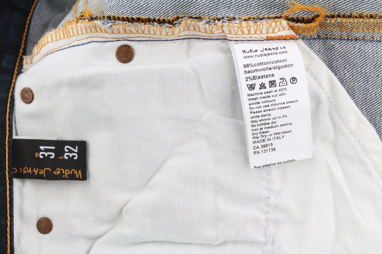 NUDIE JEANS Thin Finn Men's Jeans W31/L32 Grey Authent Washed Dark Zip Denim