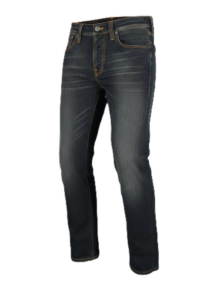 NUDIE JEANS Thin Finn Men's Jeans W30/L32 Grey Authent Washed Dark Zip Logo