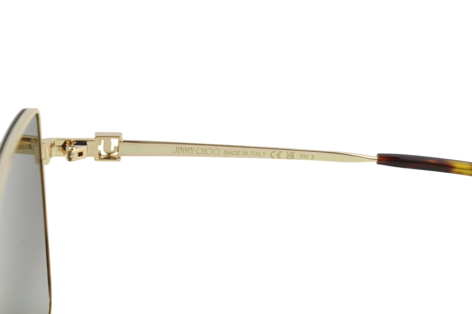 JIMMY CHOO Vella/S Women Sunglasses Gold Tone Tinted Butterfly Shape RRP349