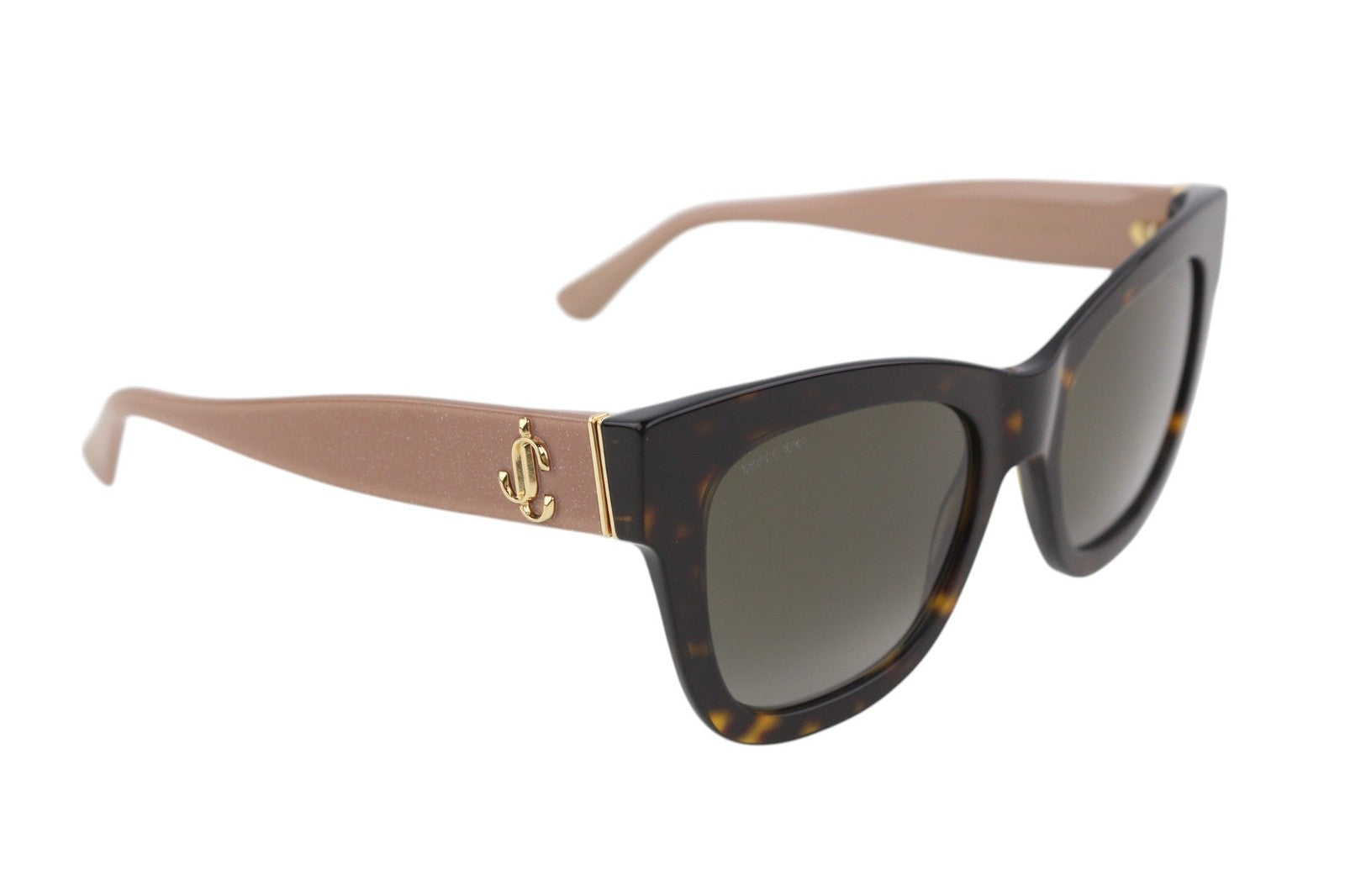 JIMMY CHOO Jan/S Onsha Women Sunglasses Animal Print Cateye Tinted Case RRP349