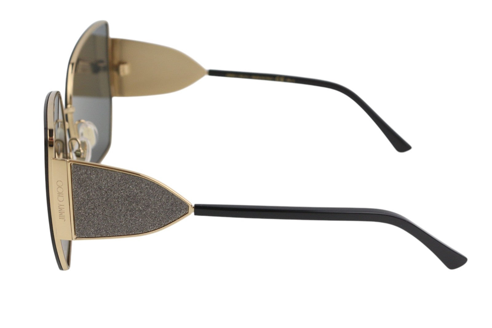 JIMMY CHOO River/S Rhlir Women's Sunglasses Gold Butterfly Tinted Case RRP399