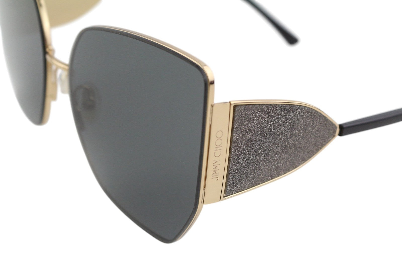 JIMMY CHOO River/S Rhlir Women's Sunglasses Gold Butterfly Tinted Case RRP399