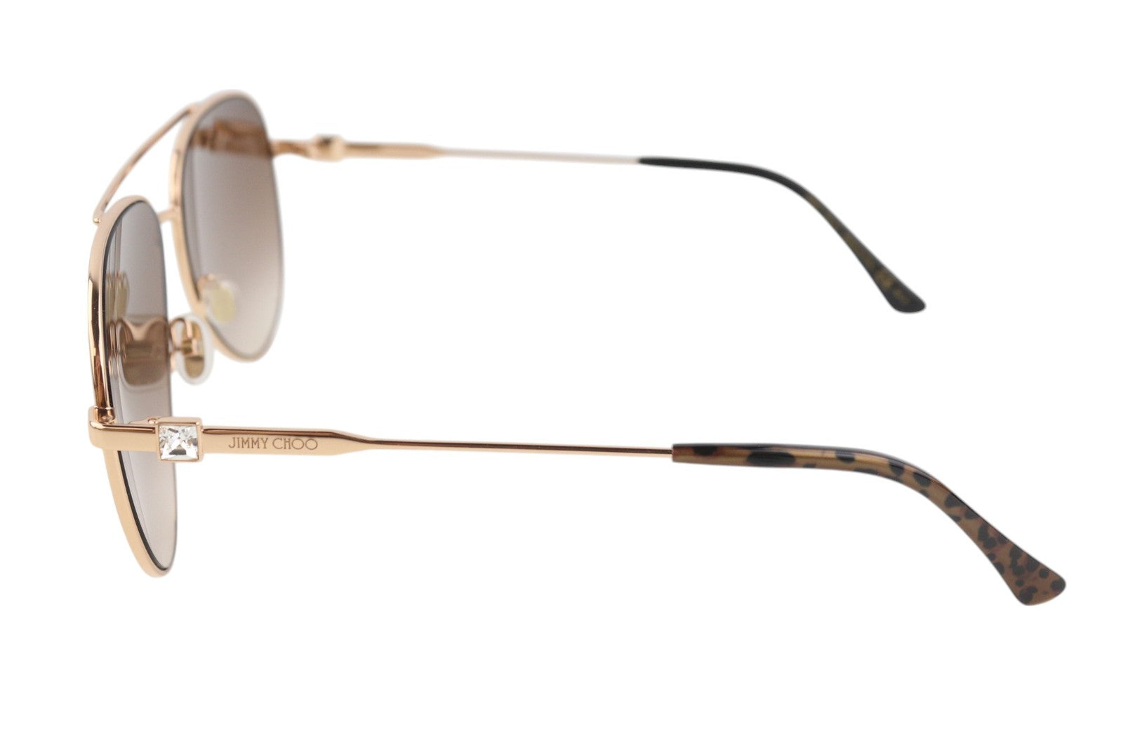 JIMMY CHOO Olly/S Women's Sunglasses Rose Gold Pilot Tinted Frame Case RRP269