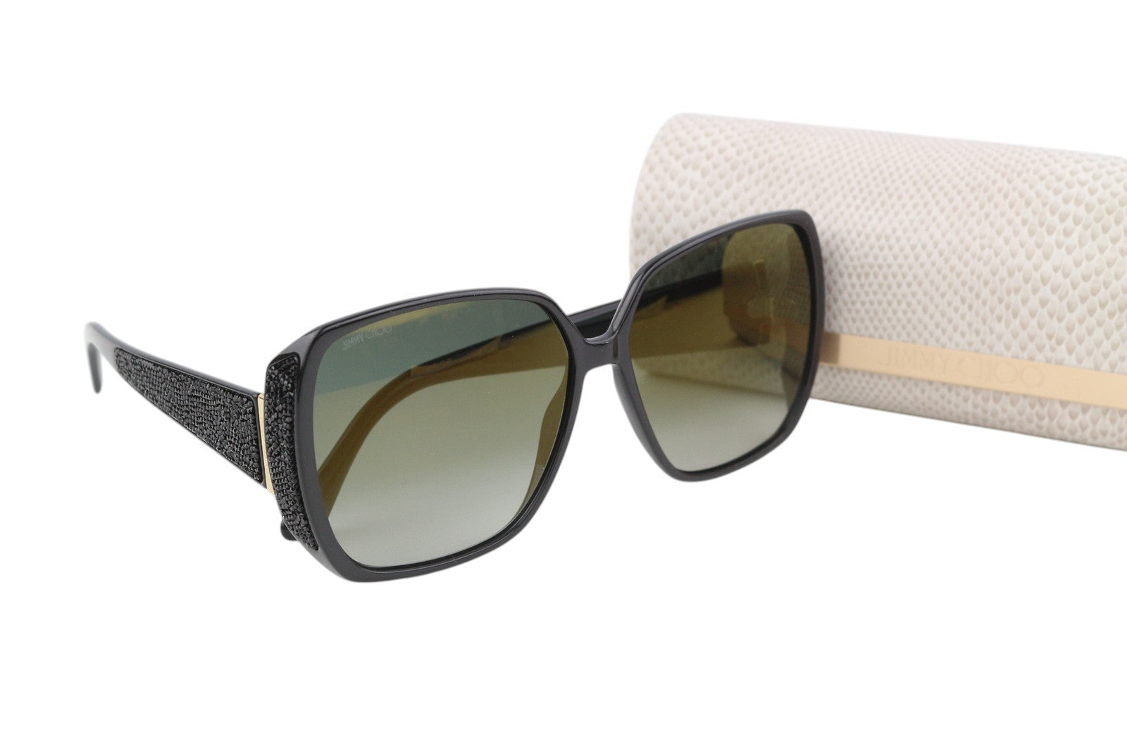 JIMMY CHOO Cloe/S Women's Sunglasses Flash Tinted Square Swarovski Case RRP499