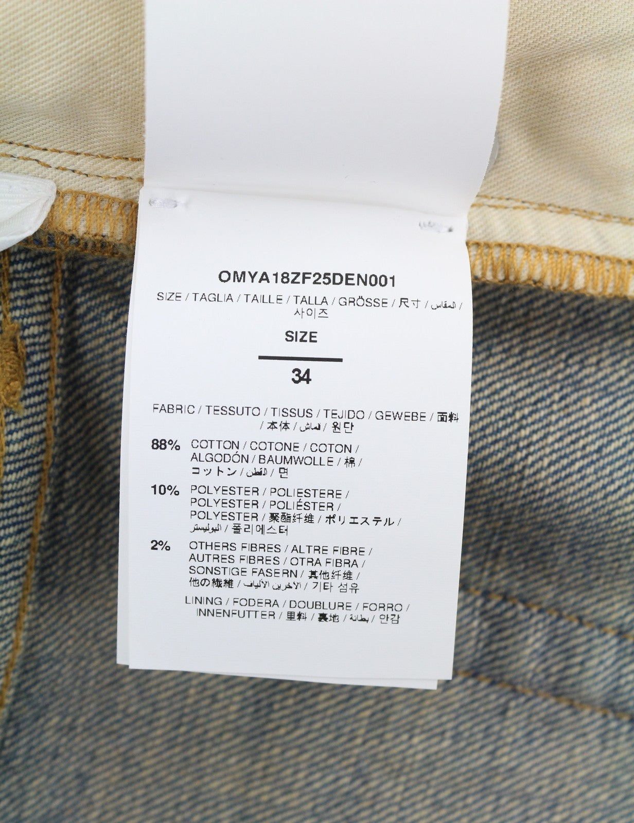 OFF-WHITE c/o VIRGIL ABLOH Diag Ao Skinny Flare Men Jeans W34 Distress RRP795