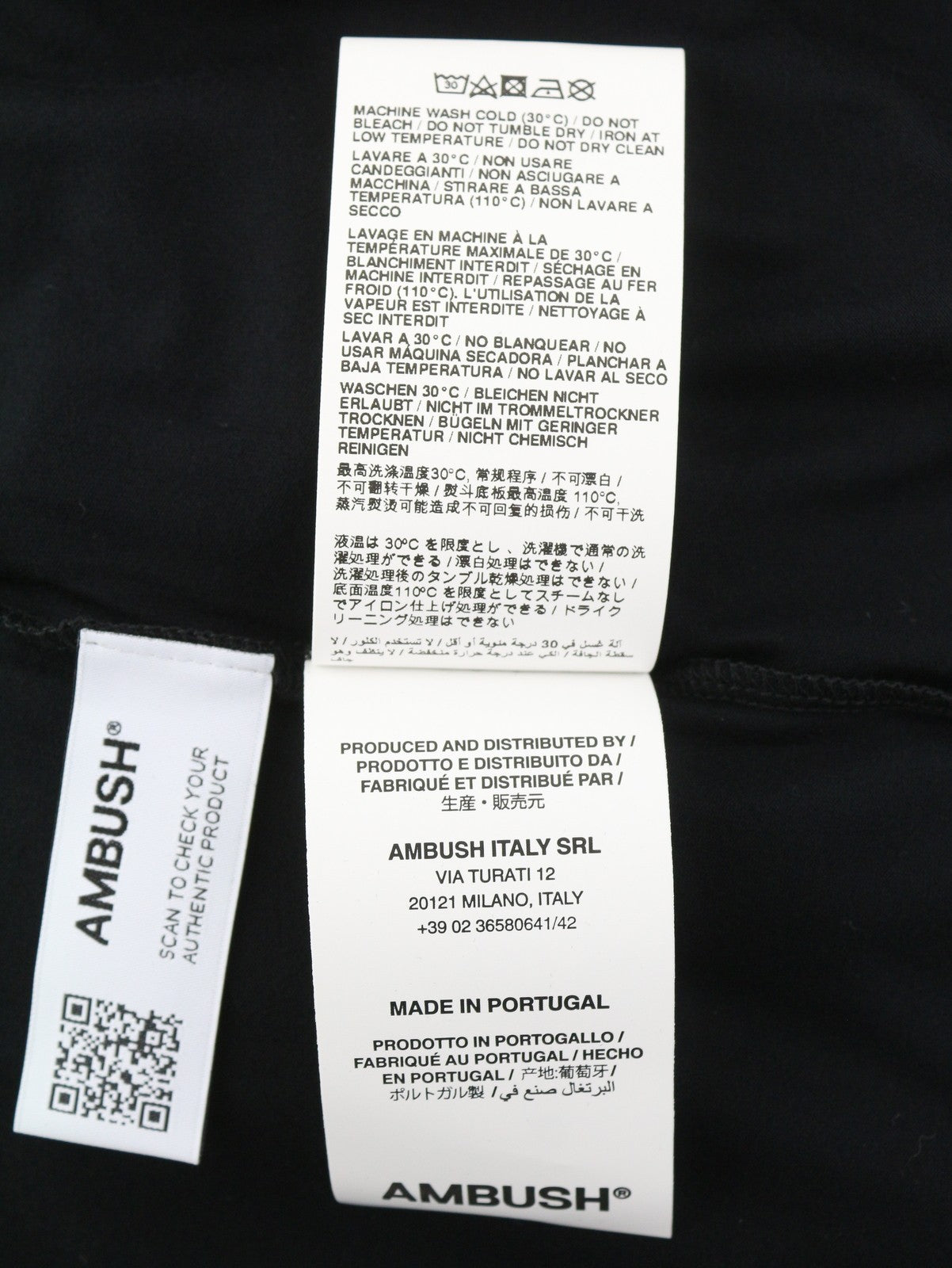 AMBUSH Fitted Turtleneck Tap Shoe Blanc Men T-Shirt XL Black Pullover RRP185