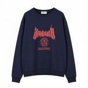 AMBUSH Academy Crewneck Navy Valiant Men Sweatshirt XL Logo Pullover RRP532