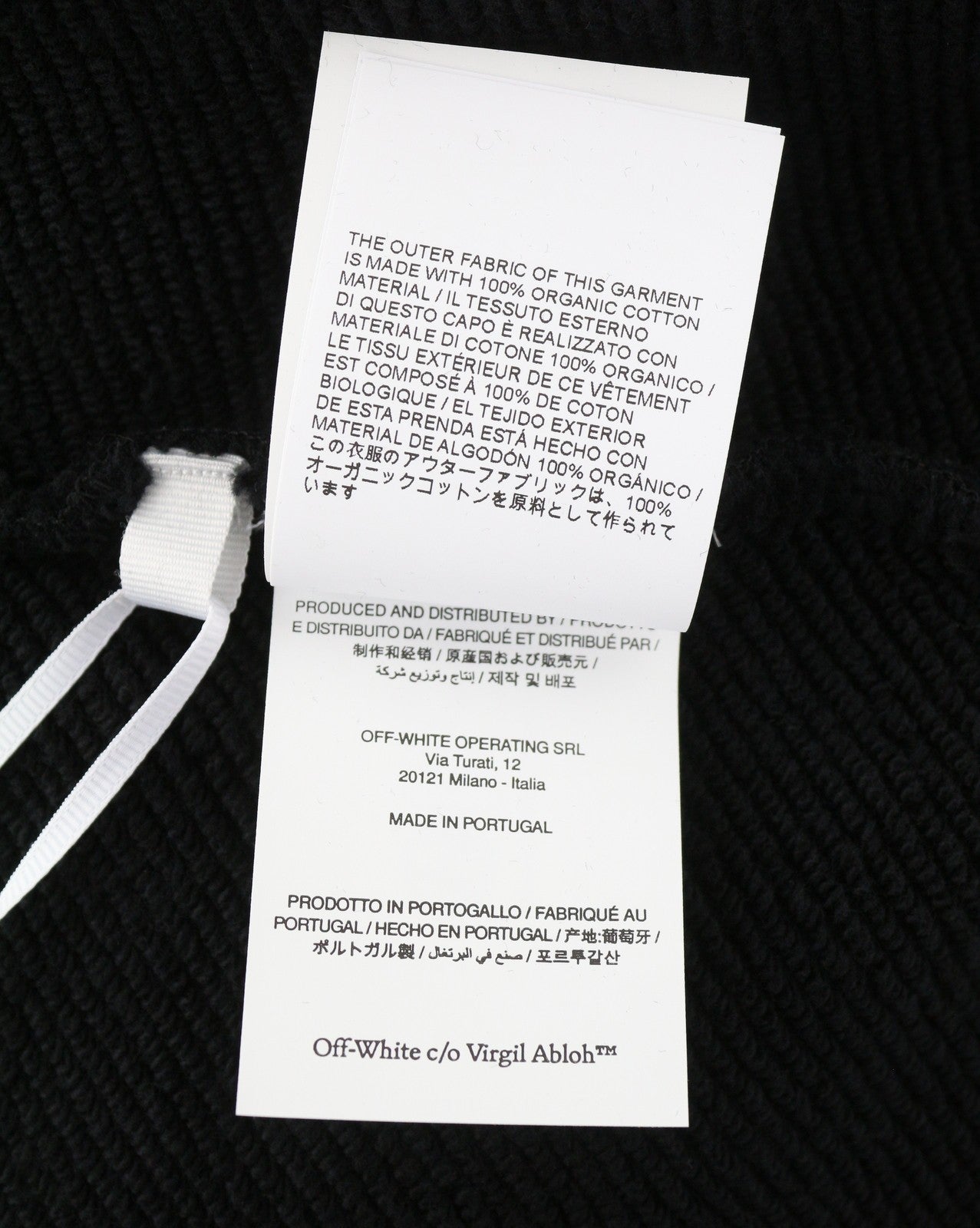 OFF-WHITE Men Hoodie L Black Kangaroo Pocket Logo Print Oversized RRP765