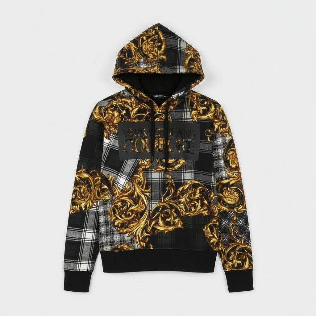 VERSACE COUTURE Felpa Garzata Print Highland Women Hoodie 42 Pullover RRP439