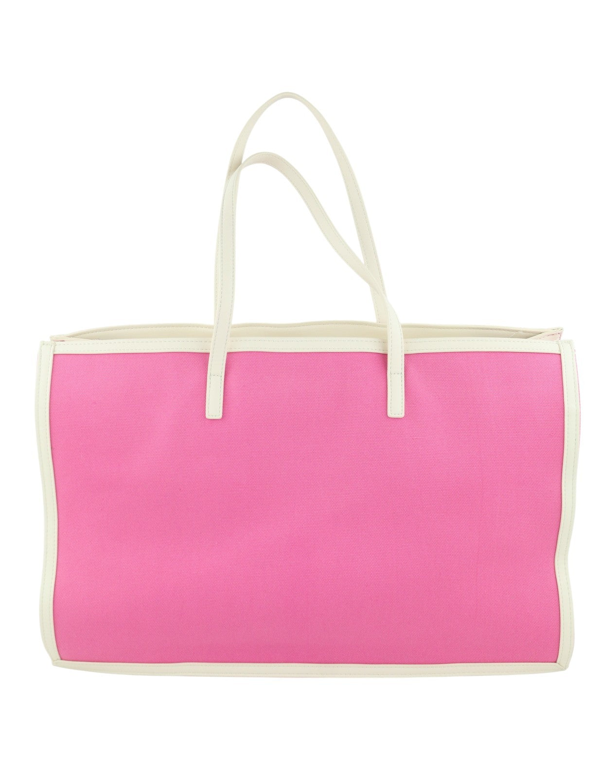 MSGM Shopper Canvas Girl Women Bag OS Pink Double Handles Zipper Tote