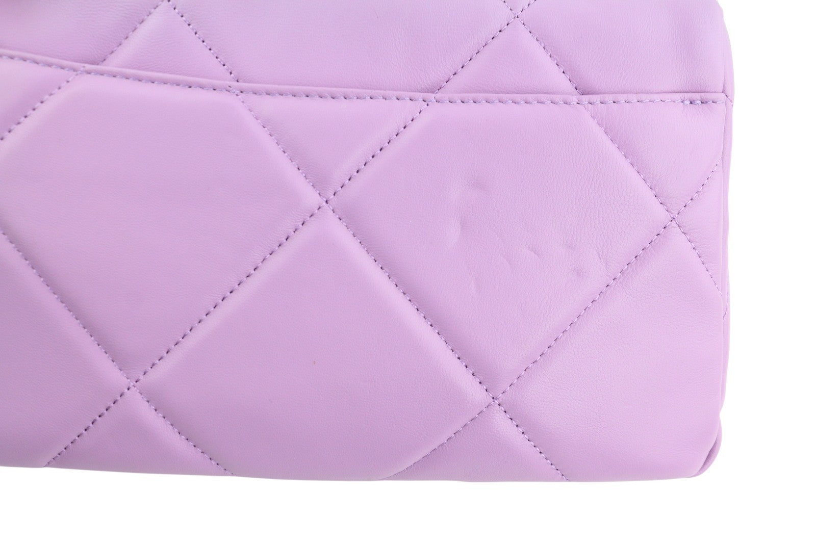 LA CARRIE Stich&Spun Logos Women Bag OS Purple Leather Quilted Crossbody