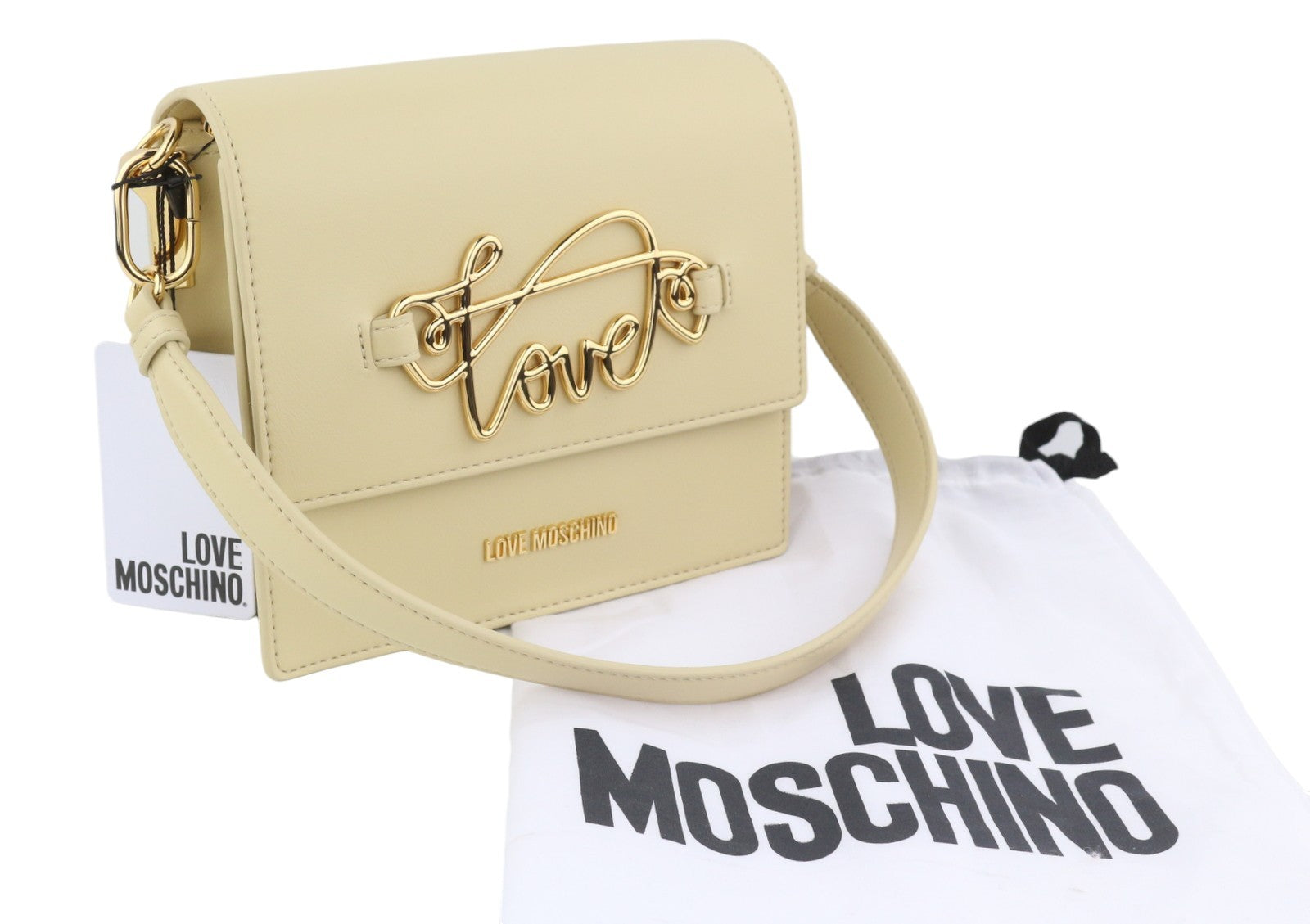 LOVE MOSCHINO Borsa PU Soul Women Bag OS Beige Logo Square Crossbody