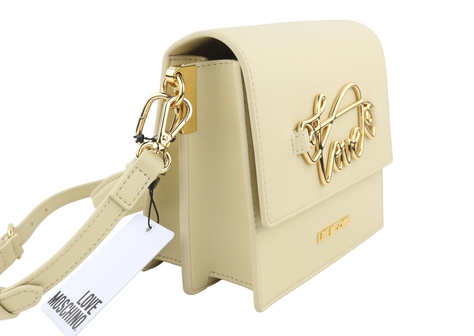 LOVE MOSCHINO Borsa PU Soul Women Bag OS Beige Logo Square Crossbody