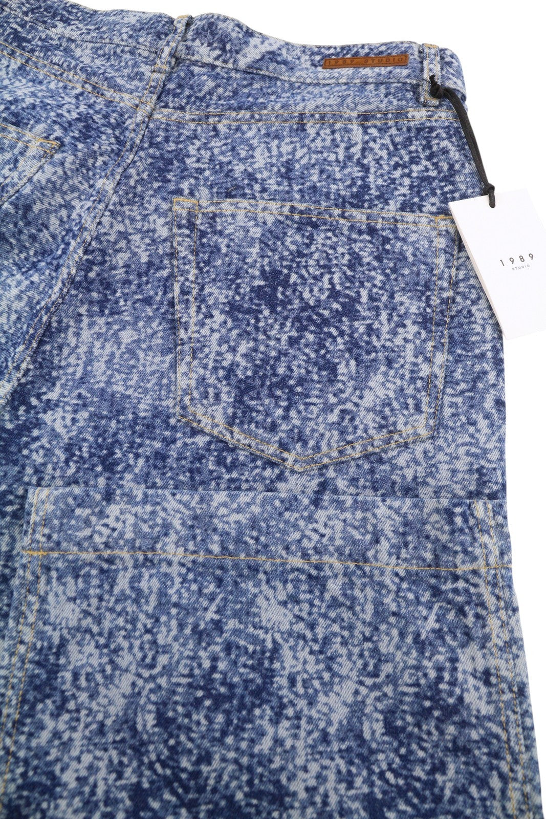 1989 STUDIO Marble Mastiff Denim Men Jeans W34 Blue Wide Leg Zip Fly RRP450