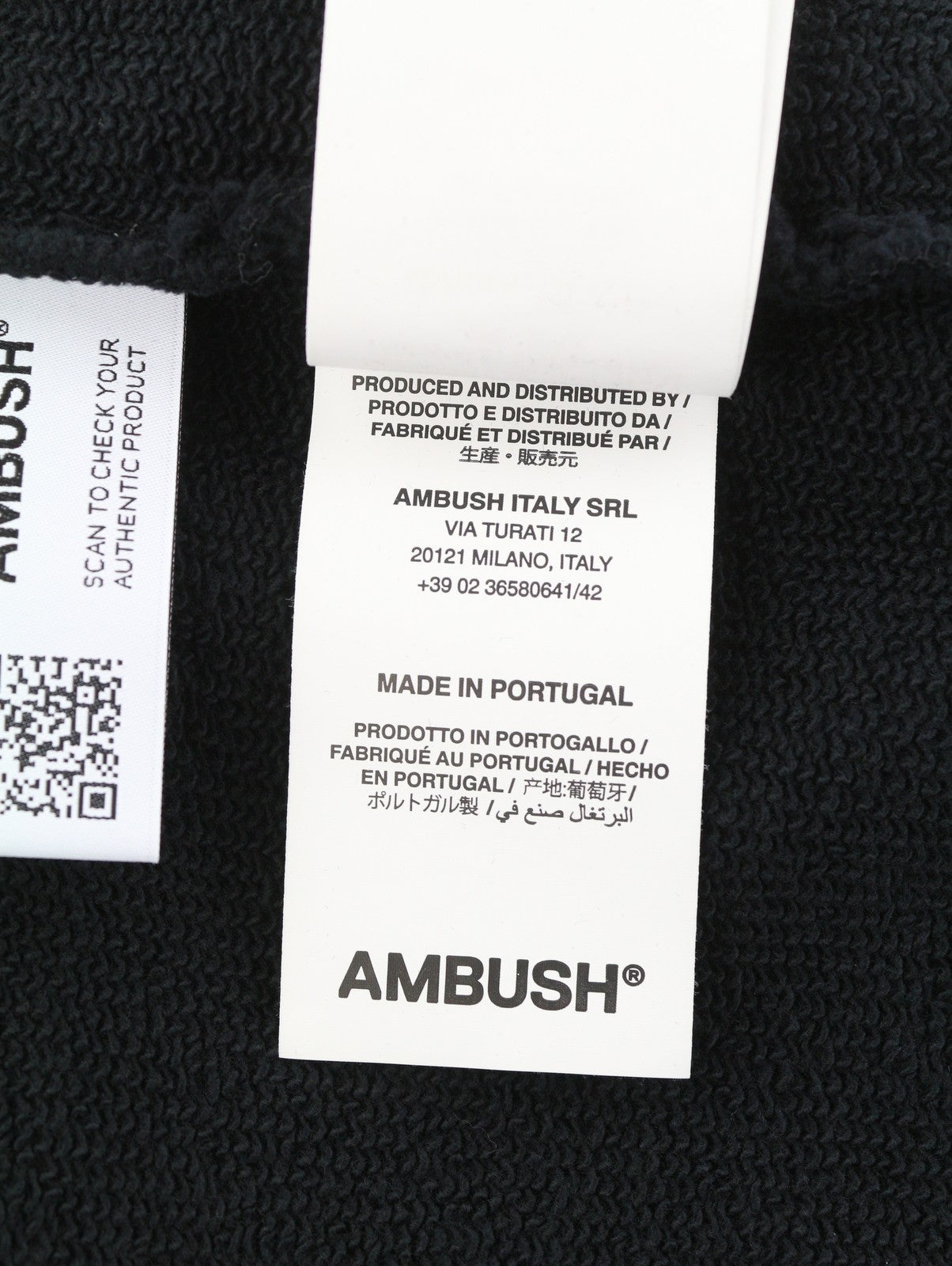 AMBUSH Wide Sweatpants Tap Shoe No Col Men Trousers 2XL Black Straight RRP550